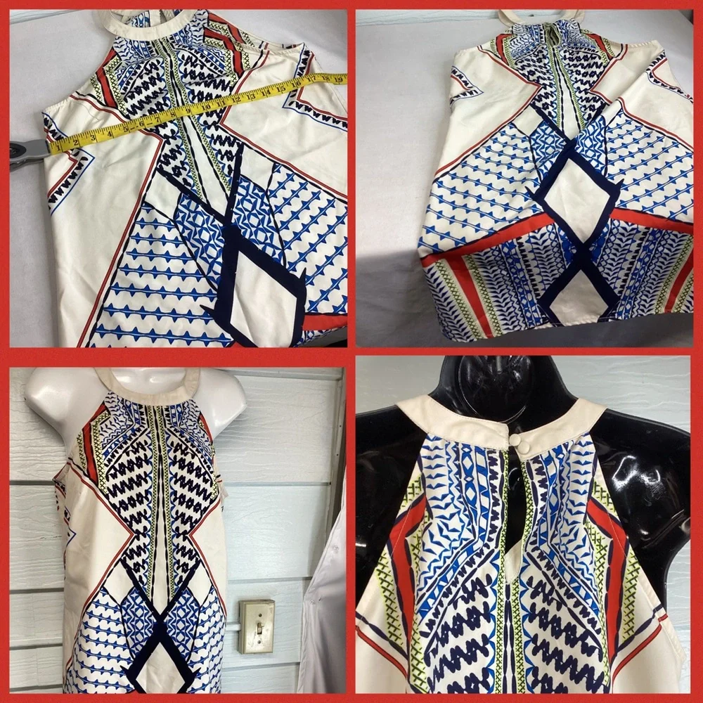 Geometric Print Sleeveless Dress.28 - Picture 2 of 5